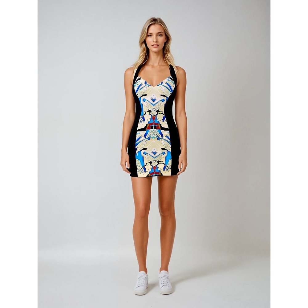 Sachin‎ + Babi Mini Dress Bodycon Abstract Print Cocktail Party Size 2